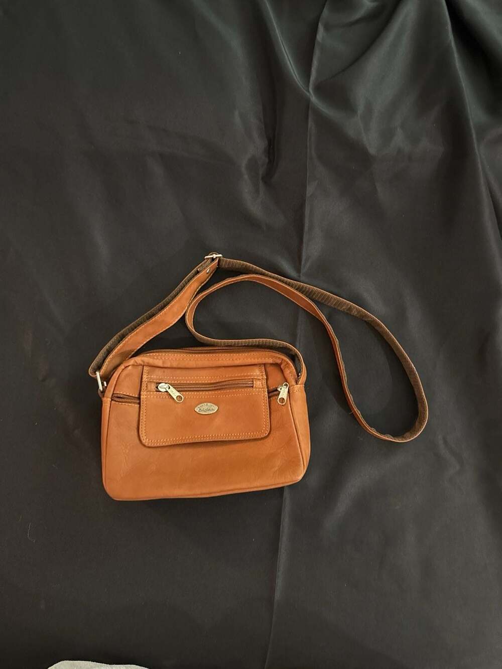Puro Cuero Original Brown Leather Crossbody Bag Made in Colombia